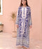 MH Cloth House Blended Lawn Printed Kaftan-Ivory Blue