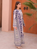 Ivory Blue MH Cloth House Blended Lawn Printed Kaftan-Ivory Blue