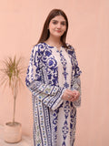 Ivory Blue MH Cloth House Blended Lawn Printed Kaftan-Ivory Blue