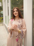 Beige MH Cloth House Blended Lawn Printed Kaftan-Azora