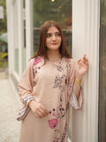 Beige MH Cloth House Blended Lawn Printed Kaftan-Azora