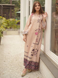 Beige MH Cloth House Blended Lawn Printed Kaftan-Azora