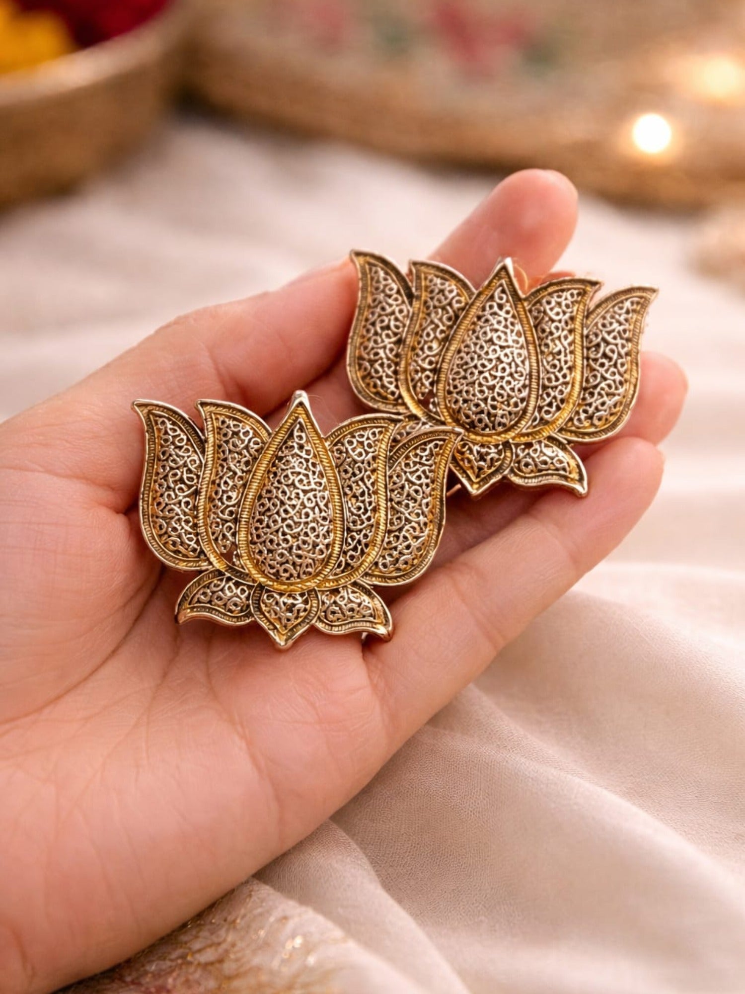 Golden Durwaj's Earrings-DW-076