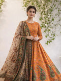Orange MH Cloth House Blended Lawn Printed 2-Piece suit-Zarfashan