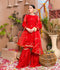 Ruby's Couture Organza Embellished Gharara-Mehr