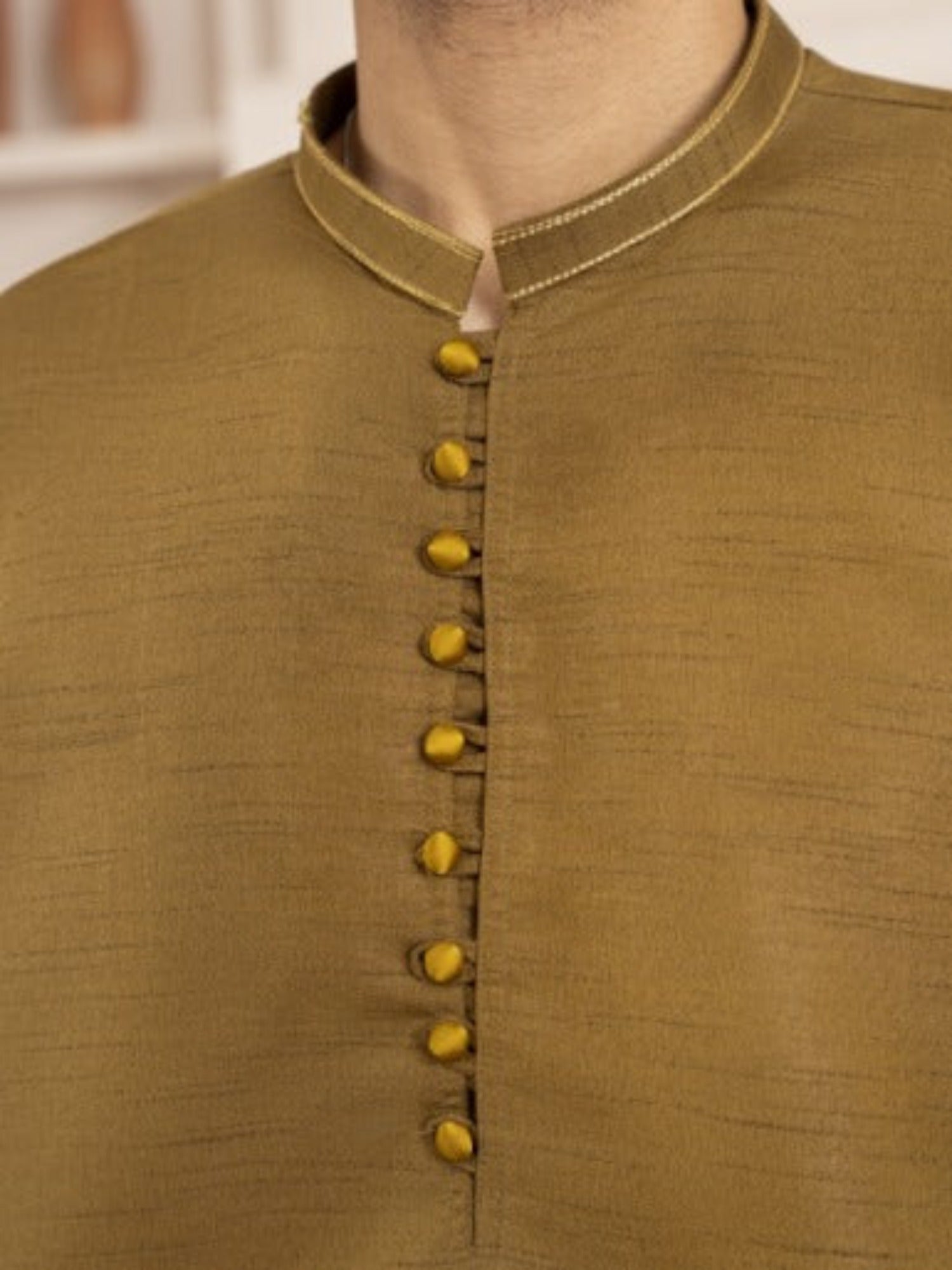 Brown-Dot N Dot Andaaz Silk Kurta Pajama-Kasim