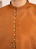 Orange-Dot N Dot Andaaz Silk Kurta Pajama-Sadik