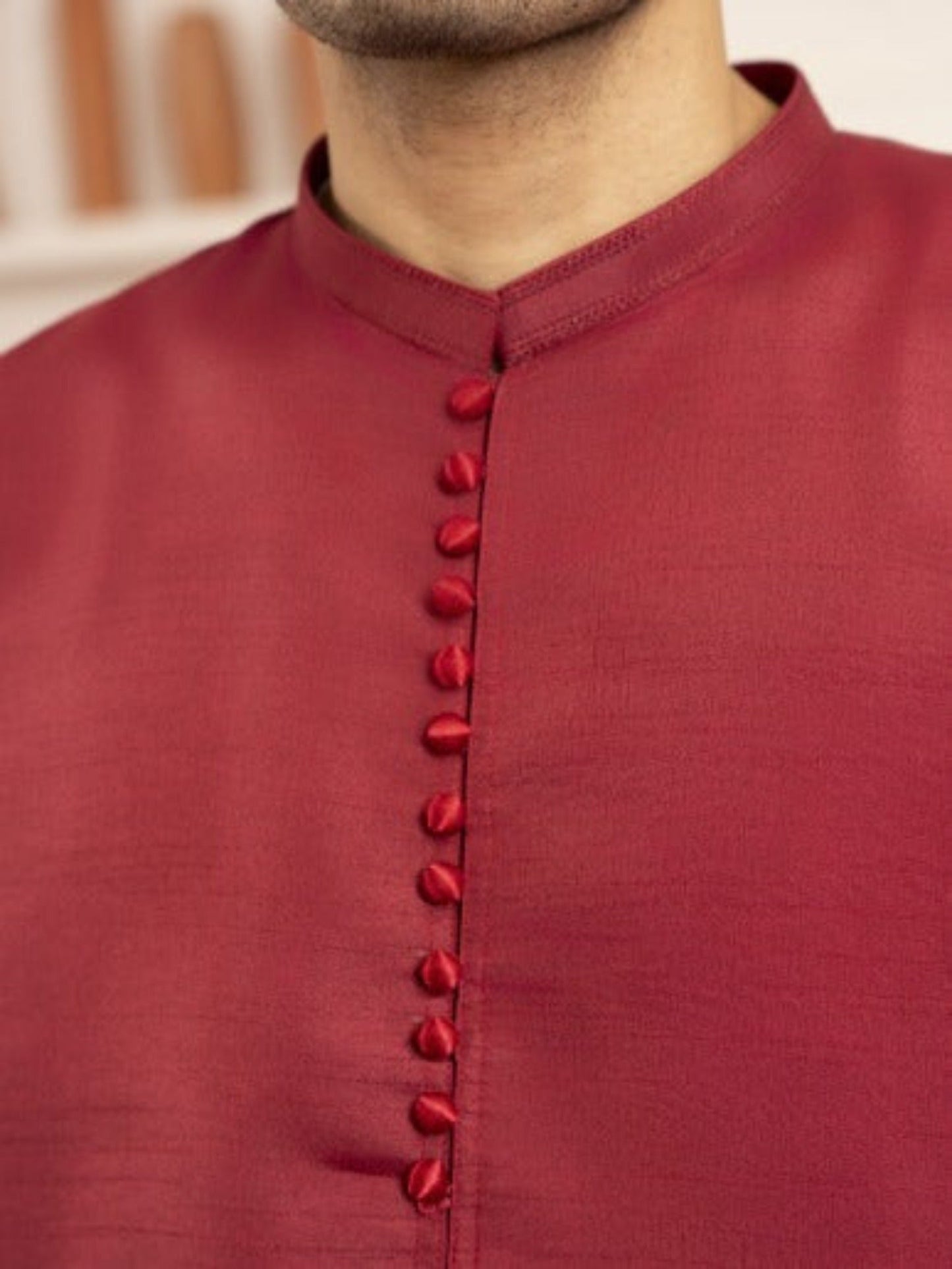 Red Dot N Dot Andaaz Silk Kurta Pajama-Rangrez
