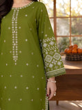Green-Silai Libas Linen Embroidered Stitched 2-Piece Suit-Decent Rose