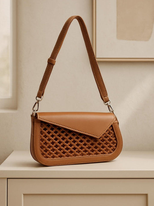 Brown-Zebaish Collection Crossbody Bag-ZB-093