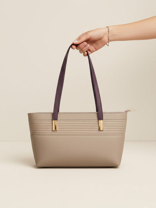 Beige-Zebaish Collection Shoulder Bag-ZB-090