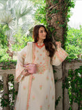 Cream Mahnur Amaya Lawn'26 Embroidered Unstitched 3-Piece Suit-MU-05