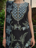 Black Mahnur Amaya Lawn'26 Embroidered Unstitched 3-Piece Suit-MU-11