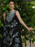 Black Mahnur Amaya Lawn'26 Embroidered Unstitched 3-Piece Suit-MU-11