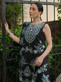 Black Mahnur Amaya Lawn'26 Embroidered Unstitched 3-Piece Suit-MU-11