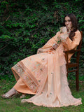 Orange Mahnur Amaya Lawn'26 Embroidered Unstitched 3-Piece Suit-MU-12