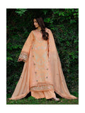 Orange Mahnur Amaya Lawn'26 Embroidered Unstitched 3-Piece Suit-MU-12