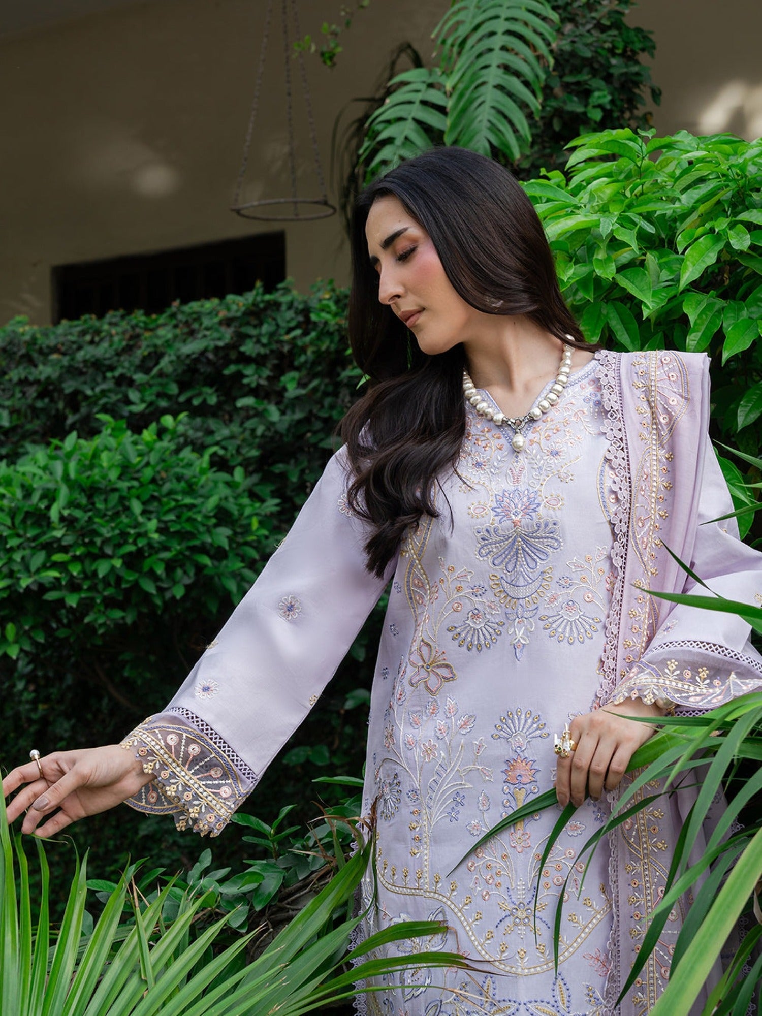 Lilac Mahnur Amaya Lawn'26 Embroidered Unstitched 3-Piece Suit-MU-14
