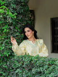 Yellow Mahnur Amaya Lawn'26 Embroidered Unstitched 3-Piece Suit-MU-02