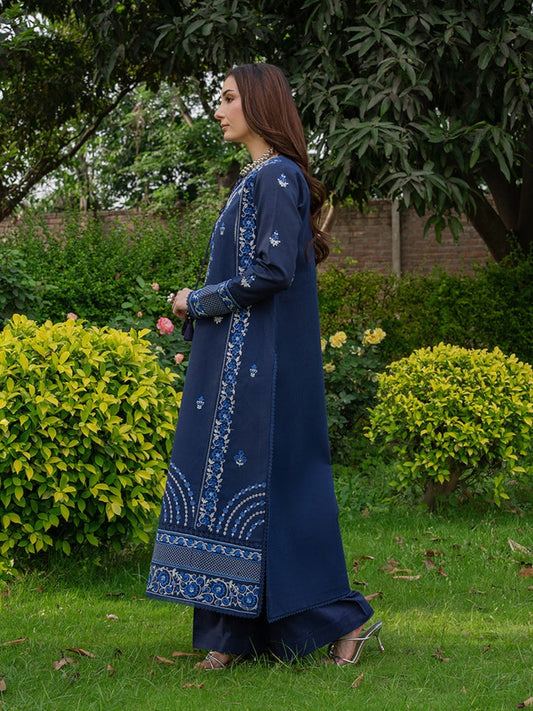 Blue Mahnur Amaya Lawn'26 Embroidered Stitched 3-Piece Suit-MU-01