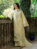 Yellow Mahnur Amaya Lawn'26 Embroidered Stitched 3-Piece Suit-MU-02