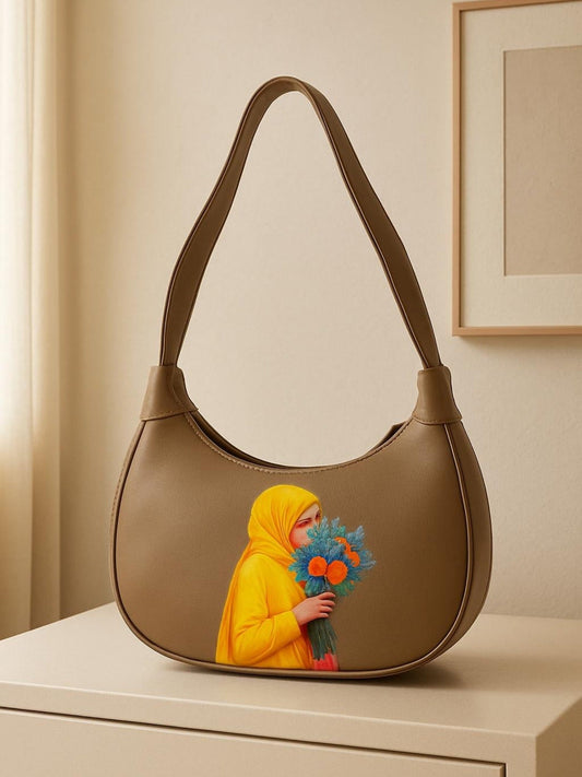 Brown-Zebaish Collection Shoulder Bag-ZB-075