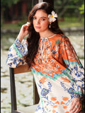 Cream Multi MH Cloth House Blended Lawn Printed Co-Ord Set-Gul Afshan