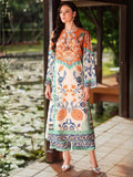 Cream Multi MH Cloth House Blended Lawn Printed Co-Ord Set-Gul Afshan