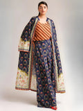 Blue Multi MH Cloth House Blended Lawn Printed Co-Ord Set-Lalarukh