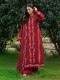 Maroon Mahnur Amaya Lawn'26 Embroidered Stitched 3-Piece Suit-MU-09