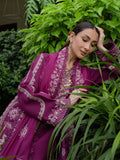 Purple Mahnur Amaya Lawn'26 Embroidered Stitched 3-Piece Suit-MU-10