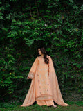 Orange Mahnur Amaya Lawn'26 Embroidered Stitched 3-Piece Suit-MU-12