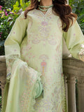 Mint Green Mahnur Amaya Lawn'26 Embroidered Stitched 3-Piece Suit-MU-13