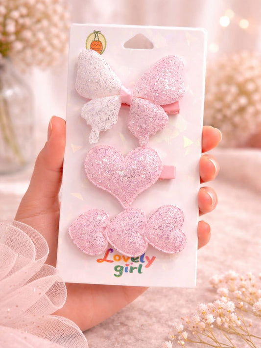 Pink Durwaj's Hair Clip Set-DW-055