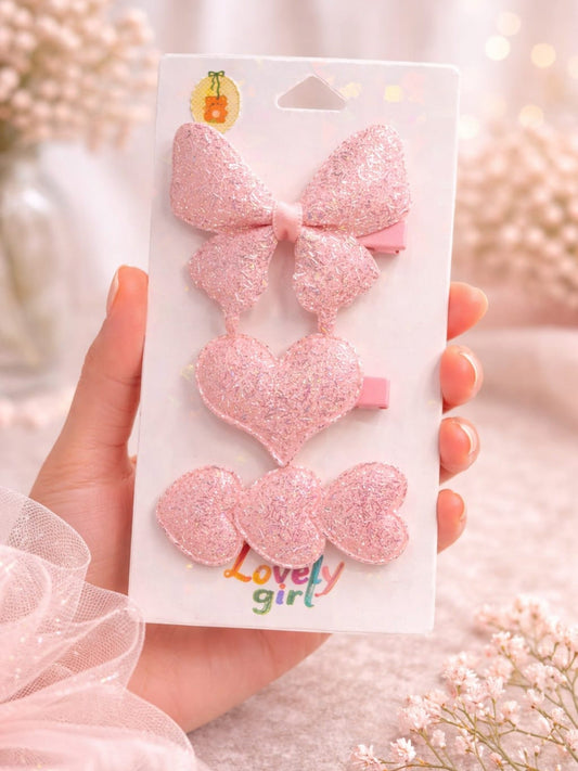 Pink Durwaj's Hair Clip Set-DW-053