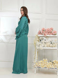 Green-Ruby's Couture Basic Element'25 Georgette Dress Set-Seaweed