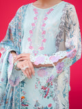 Blue Parishay Azmir Printed Lawn'26 Embroidered Unstitched 3-Piece Suit-AZ-11