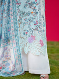 Blue Parishay Azmir Printed Lawn'26 Embroidered Unstitched 3-Piece Suit-AZ-11
