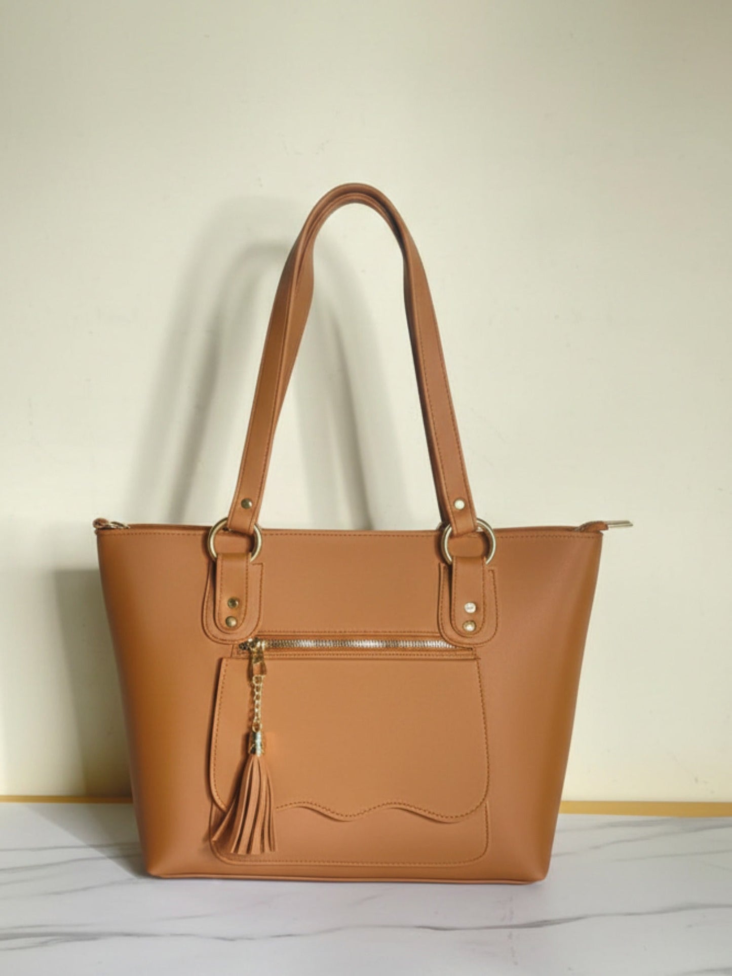 Brown-Zebaish Collection Tote Bag-ZB-045