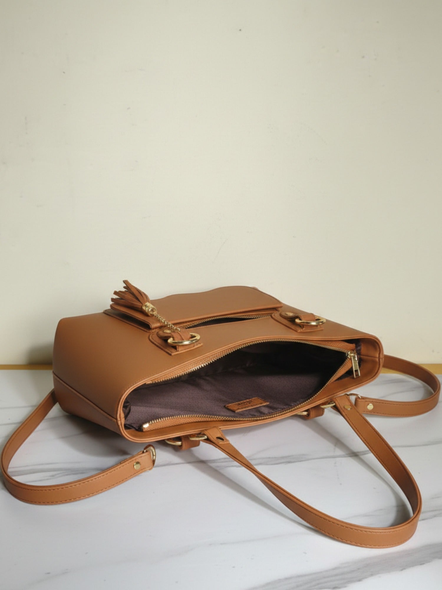 Brown-Zebaish Collection Tote Bag-ZB-045