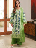Green Parishay Azmir Printed Lawn '26 Embroidered Unstitched 3-Piece Suit-AZ-01