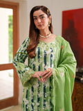 Green Parishay Azmir Printed Lawn '26 Embroidered Unstitched 3-Piece Suit-AZ-01