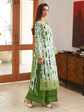 Green Parishay Azmir Printed Lawn '26 Embroidered Unstitched 3-Piece Suit-AZ-01