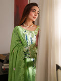 Green Parishay Azmir Printed Lawn '26 Embroidered Unstitched 3-Piece Suit-AZ-01