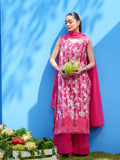 Pink Parishay Azmir Printed Lawn '26 Embroidered Unstitched 3-Piece Suit-AZ-02