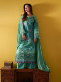 Blue Parishay Azmir Printed Lawn '26 Embroidered Unstitched 3-Piece Suit-AZ-06