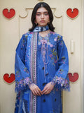 Blue Parishay Azmir Printed Lawn'26 Embroidered Unstitched 3-Piece Suit-AZ-07