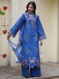 Blue Parishay Azmir Printed Lawn'26 Embroidered Unstitched 3-Piece Suit-AZ-07