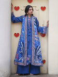 Blue Parishay Azmir Printed Lawn'26 Embroidered Unstitched 3-Piece Suit-AZ-07