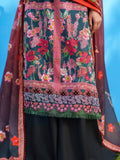 Blue Parishay Azmir Printed Lawn'26 Embroidered Unstitched 3-Piece Suit-AZ-10